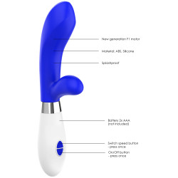 Luminous Vibro Rabbit Achilles 20cm Bleu